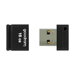 Goodram USB flash disk, USB 2.0, 16GB, UPI2, czarny, UPI2-0160K0R11, USB A, z osłoną
