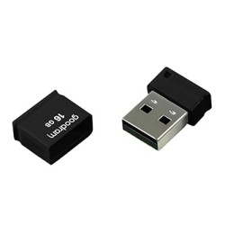 Goodram USB flash disk, USB 2.0, 16GB, UPI2, czarny, UPI2-0160K0R11, USB A, z osłoną
