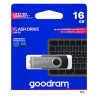 Goodram USB flash disk, USB 3.0, 16GB, UTS3, czarny, UTS3-0160K0R11, USB A, z obrotową osłoną