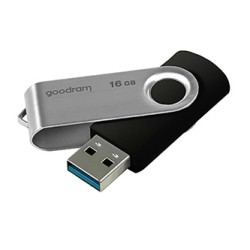 Goodram USB flash disk, USB 3.0, 16GB, UTS3, czarny, UTS3-0160K0R11, USB A, z obrotową osłoną