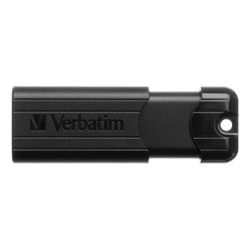 Verbatim USB flash disk, USB 3.0, 16GB, PinStripe, Store N Go, czarny, 49316, USB A, z wysuwanym złączem