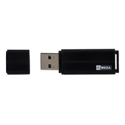 MyMedia USB flash disk, USB 2.0, 16GB, czarny, 69261, z plastikową osłoną