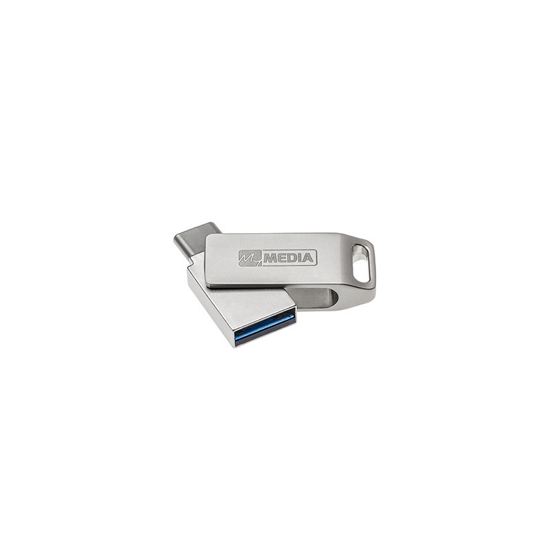 MyMedia MyDual USB 3.2 Gen 1, USB 3.2 Gen 1, 32GB, 69269, srebrny, 69269, USB A / USB C, z obrotową osłoną