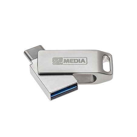 MyMedia MyDual USB 3.2 Gen 1, USB 3.2 Gen 1, 32GB, 69269, srebrny, 69269, USB A / USB C, z obrotową osłoną