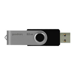 Goodram USB flash disk, USB 2.0, 32GB, UTS2, czarny, UTS2-0320K0R11, USB A, z obrotową osłoną