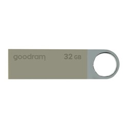 Goodram USB flash disk, USB 2.0, 32GB, UUN2, srebrny, UUN2-0320S0R11, USB A, z oczkiem na brelok