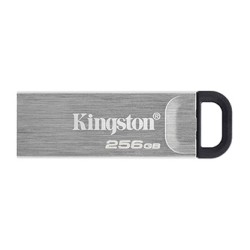 Kingston USB flash disk, USB 3.0, 256GB, DataTraveler(R) Kyson, srebrny, DTKN/256GB, USB A, z oczkiem na brelok