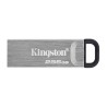 Kingston USB flash disk, USB 3.0, 256GB, DataTraveler(R) Kyson, srebrny, DTKN/256GB, USB A, z oczkiem na brelok