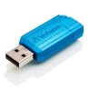 Verbatim USB flash disk, USB 2.0, 32GB, PinStripe, Store N Go, niebieski, 49057, USB A, z wysuwanym złączem