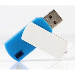 Goodram USB flash disk, USB 2.0, 64GB, UCO2, niebieski, UCO2-0640KWR11, USB A, z obrotową osłoną