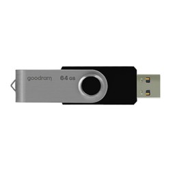 Goodram USB flash disk, USB 2.0, 64GB, UTS2, czarny, UTS2-0640K0R11, USB A, z obrotową osłoną