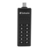 Verbatim USB flash disk, USB 3.0 / 3.1 Gen 1, 64GB, Keypad Secure, czarny, 49431, 256bitowe szyfrowanie AES, LED złącze USB C