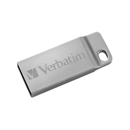 Verbatim USB flash disk, USB 2.0, 64GB, Metal Executive, Store N Go, srebrny, 98750, USB A, z oczkiem na brelok