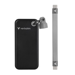 SSD Zewnętrzny Verbatim Pocket SSD Black/Grey, 32190, 1000GB, czarny, M.2, zawiera kabel USB C, USB-C, 1TB