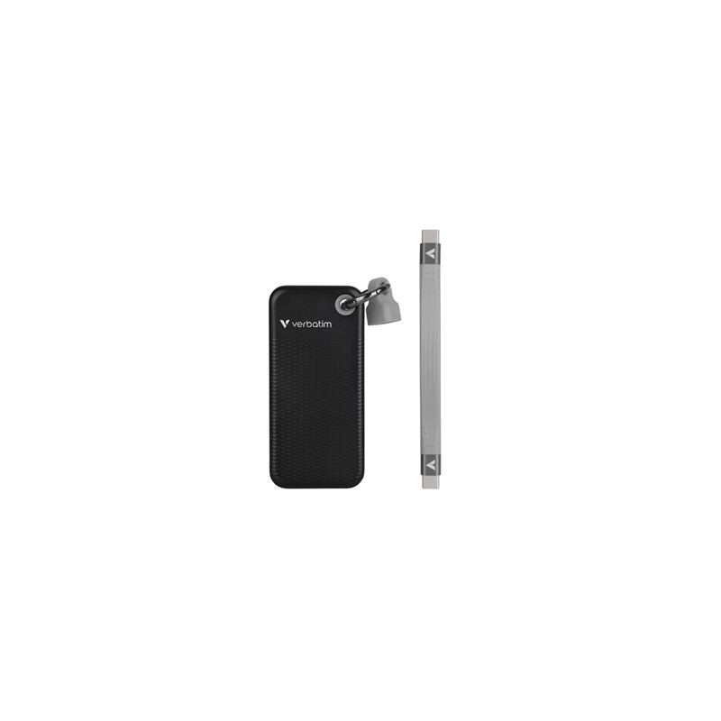 SSD Zewnętrzny Verbatim Pocket SSD Black/Grey, 32190, 1000GB, czarny, M.2, zawiera kabel USB C, USB-C, 1TB