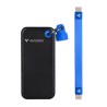 SSD Zewnętrzny Verbatim Pocket SSD Black/Blue, 32191, 1000GB, niebieski, M.2, zawiera kabel USB C, USB-C, 1TB