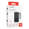 SSD Zewnętrzny Verbatim Pocket SSD Black/Grey, 32194, 2000GB, czarny, M.2, zawiera kabel USB C, USB-C, 2TB