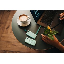 SSD Zewnętrzny Verbatim Pocket SSD colour edition, 32324, 1000GB, Polar Blue, w zestawie 2 gumowe osłony, USB C, 1TB