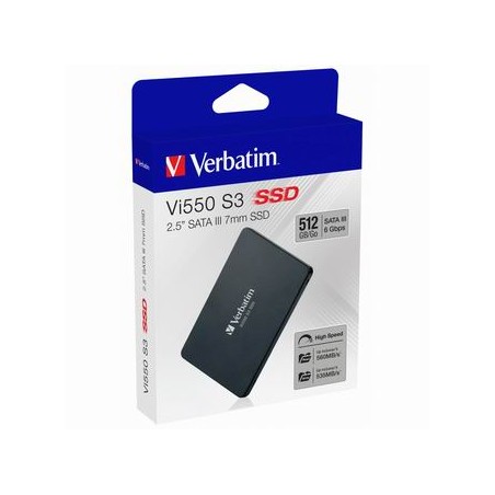 SSD Wewnętrzny Verbatim Vi550, 49352, 512GB, czarny, SATA III