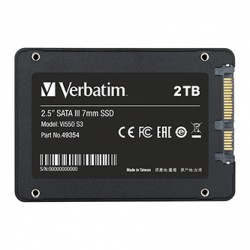 SSD Wewnętrzny Verbatim Vi550 S3, 49354, 2000GB, czarny, SATA III, 2TB