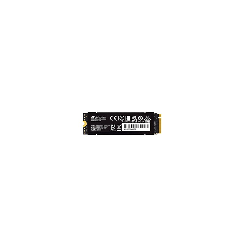 SSD Wewnętrzny Verbatim Vi7000G M.2, 49369, 4000GB, czarny, NVMe, 2TB