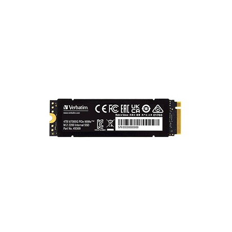SSD Wewnętrzny Verbatim Vi7000G M.2, 49369, 4000GB, czarny, NVMe, 2TB