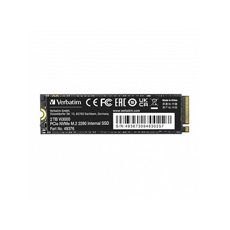 SSD Wewnętrzny Verbatim Vi3000 M.2, 49376, 2000GB, czarny, NVMe, 2TB