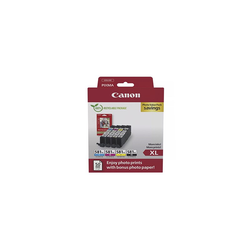 Canon oryginalny ink / tusz CLI-581XL Photo Value Pack, 2052C006, CMYK
