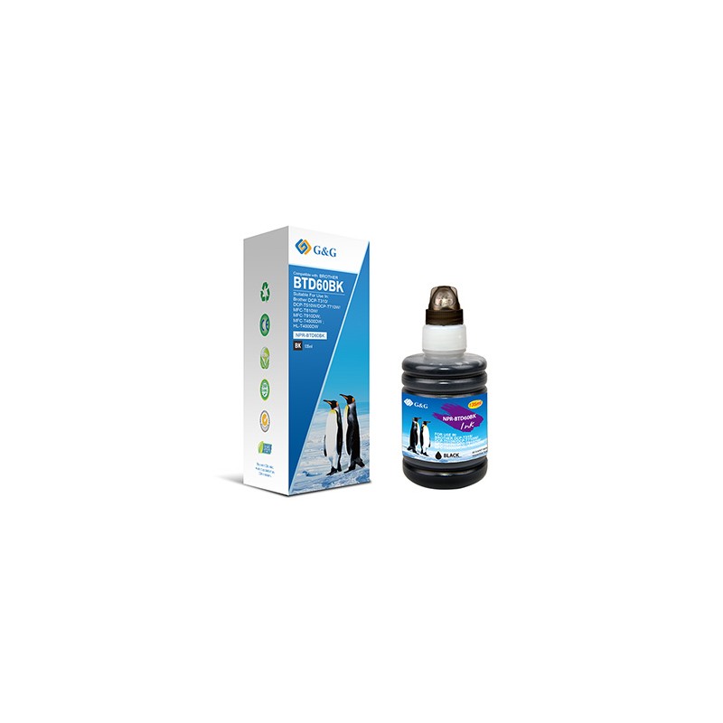 G&G kompatybilny ink / tusz z BTD60BK, NPR-BTD60BK, black, 6500s