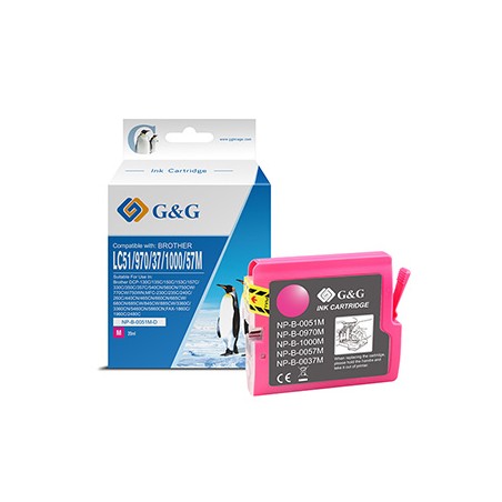 G&G kompatybilny ink / tusz z LC-1000M, LC-970M, NP-B-0051M/1000M/970M, magenta, 400s