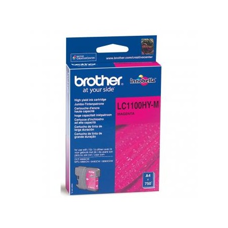 Brother oryginalny ink / tusz LC-1100HYM, magenta, 750s, high capacity