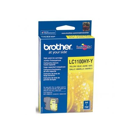 Brother oryginalny ink / tusz LC-1100HYY, yellow, 750s, high capacity