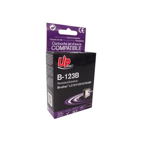 UPrint kompatybilny ink / tusz z LC-123BK, B-123B, black, 600s, 17ml