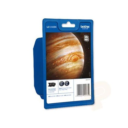 Brother oryginalny ink / tusz LC-1240BKBP2, black, 2x600s, 2szt