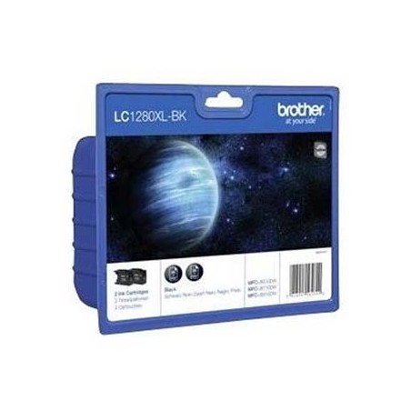 Brother oryginalny ink / tusz LC-1280XLBKBP2, black, 2x2400s, high capacity