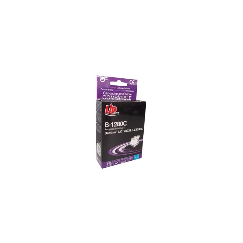 UPrint kompatybilny ink / tusz z LC-1280XLC, B-1280C, cyan, 1200s, 12ml, high capacity
