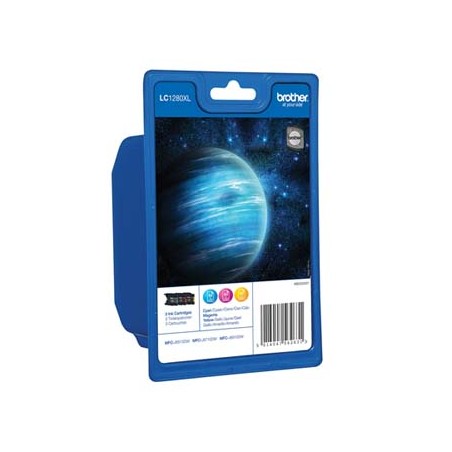 Brother oryginalny ink / tusz LC-1280XLRBWBP, CMY, 3x1200s, high capacity