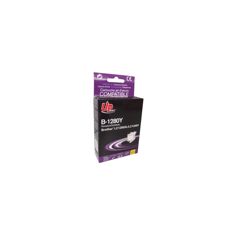 UPrint kompatybilny ink / tusz z LC-1280XLY, B-1280Y, yellow, 1200s, 12ml, high capacity