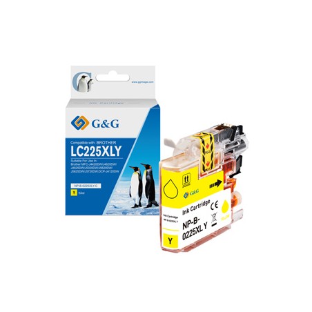 G&G kompatybilny ink / tusz z LC-225XLY, NP-B-0225XLY, yellow, 1200s