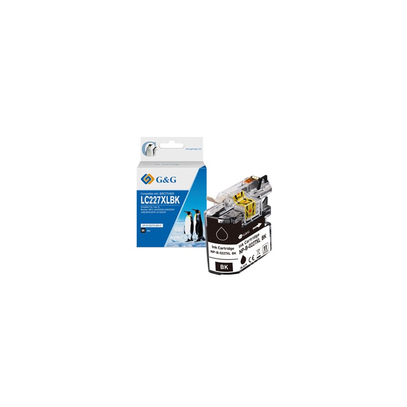 G&G kompatybilny ink / tusz z LC-227XLBK, NP-B-0227XLBK, black, 1200s