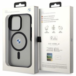 BMW nakładka do iPhone 14 Pro Max 6,7&quot BMHMP14XDSLK czarna hardcase Magsafe Signature IML