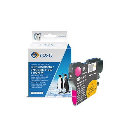 G&G kompatybilny ink / tusz z LC-980M, LC-1100M, NP-B-0061M/1100M/980M, magenta, 260s
