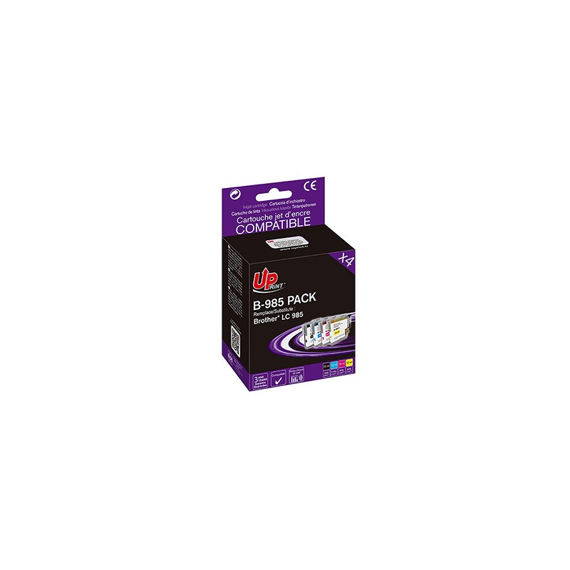 UPrint kompatybilny ink / tusz z LC-985, 1xblack/1xcyan/1xmagenta/1xyellow