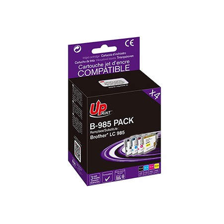 UPrint kompatybilny ink / tusz z LC-985, 1xblack/1xcyan/1xmagenta/1xyellow
