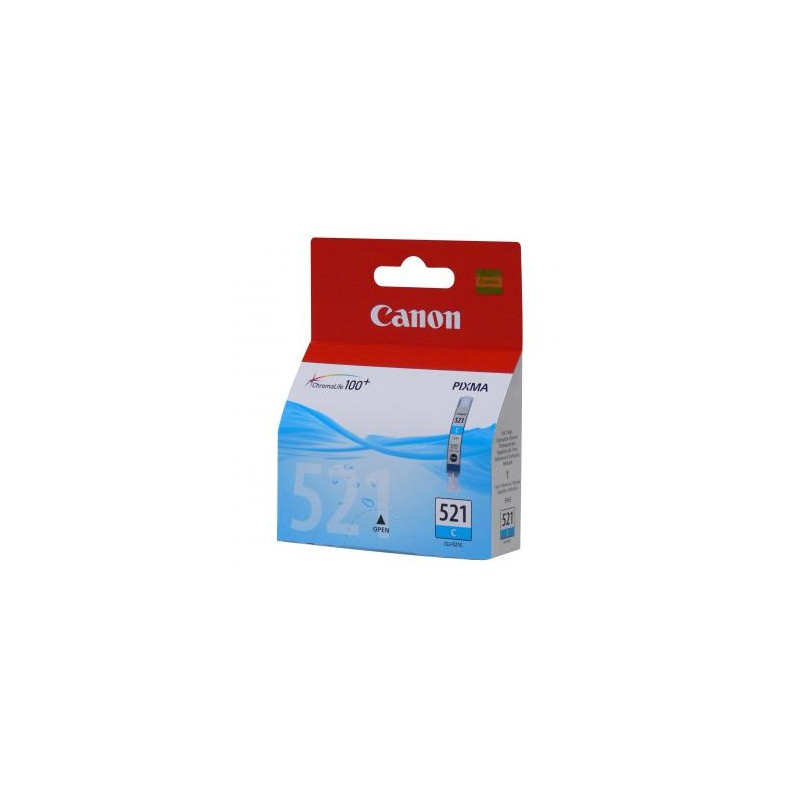 Canon oryginalny ink / tusz CLI-521 C, 2934B009, 2934B005, cyan, blister z ochroną, 505s, 9ml, EOL