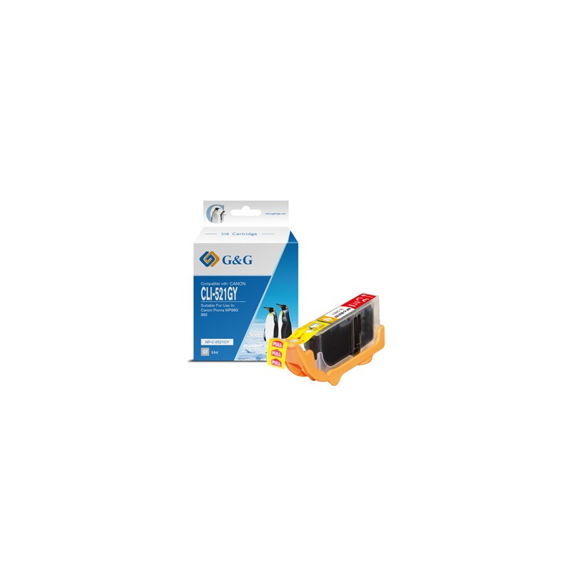 G&G kompatybilny ink / tusz z CLI521GY, NP-C-0521GY, 2937B001, grey, 8.4ml