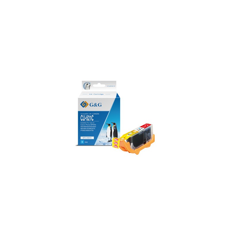 G&G kompatybilny ink / tusz z CLI521C, NP-C-0521C, 2934B001, cyan, 8.4ml