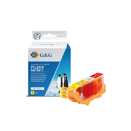 G&G kompatybilny ink / tusz z CLI521Y, NP-C-0521Y, 2936B001, yellow, 8.4ml