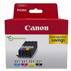 Canon oryginalny ink / tusz CLI-551 C/M/Y/BK  MULTI, 6509B015, CMYK