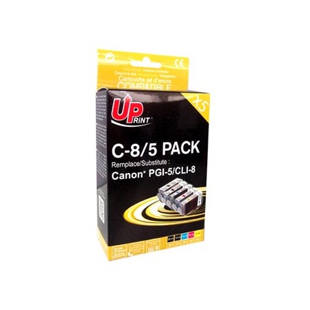 UPrint kompatybilny ink / tusz z CLI8, C8/5 PACK, 2xblack/1xcyan/1xmagenta/1xyellow, z chipem